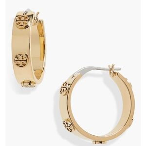 Thin Icon Hoop Earrings Tory Burch